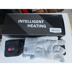 Intelkigent Heating Heated Gloves Liners Warm Cold Black Gray Unisex Medium